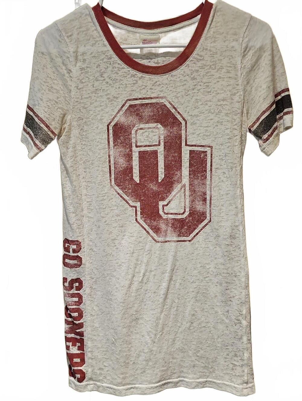 Victoria Secret Oklahoma University Sooners Size Small Burnout Shirt